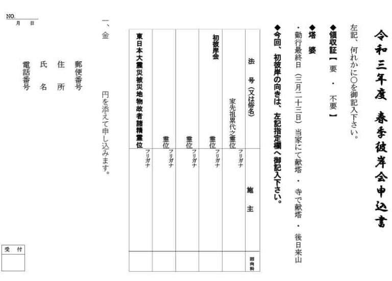 Read more about the article 3月17日～23日　春季彼岸会特別回向が行われます