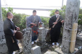 4月16日　川せがき法要が行われました。